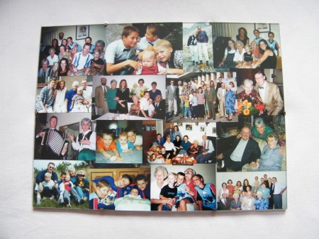 papierová fotokoláž pre sesternicu